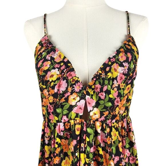 NEW VERO MODA Small Multi-Color Floral Singlet Ankle Dress Tropical Casual Beach - Picture 6 of 15